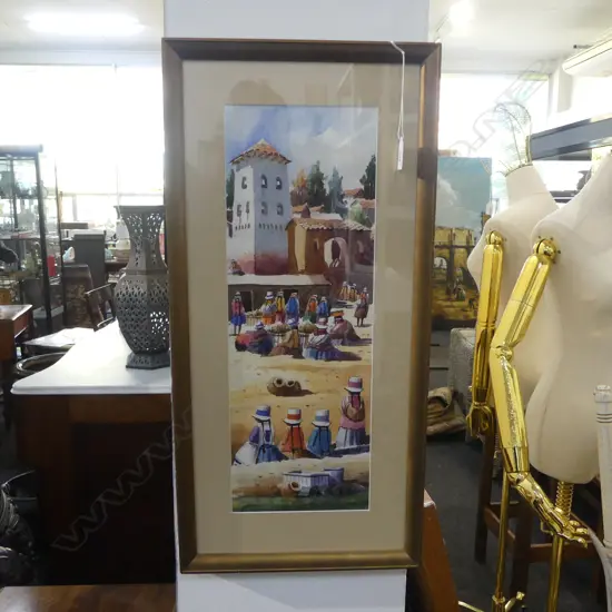   STH AMERICAN SCENE, WATERCOLOUR 490x170mm