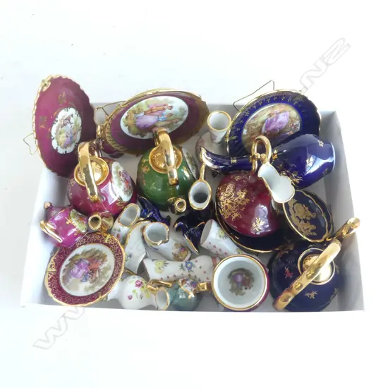 COLLECTION OF MINITURE LIMOGE CHINA