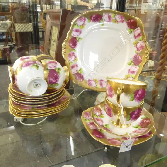 6 ROYAL ALBERT TRIOS + CAKE PLATE