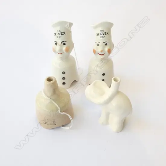 4 VINTAGE PIE FUNNELS H120MM