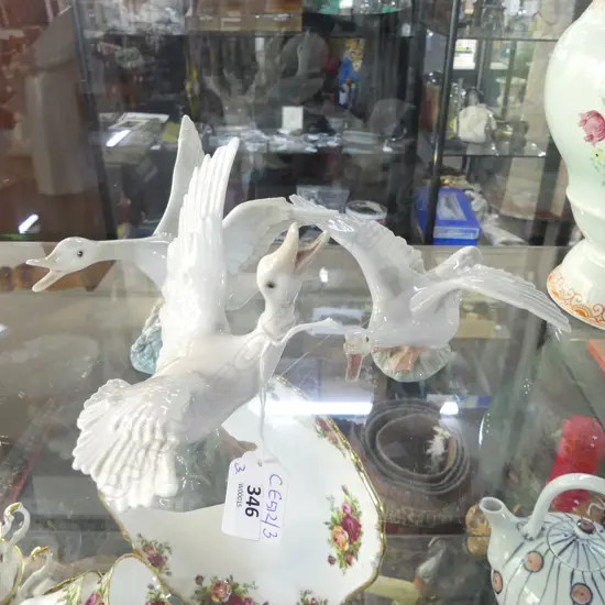 3 LLADRO GEESE H.140mm