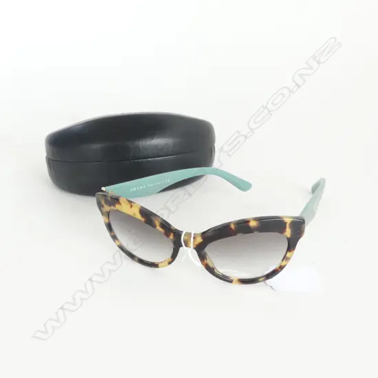 PRADA faux tortoiseshell ladies sunglasses in original case