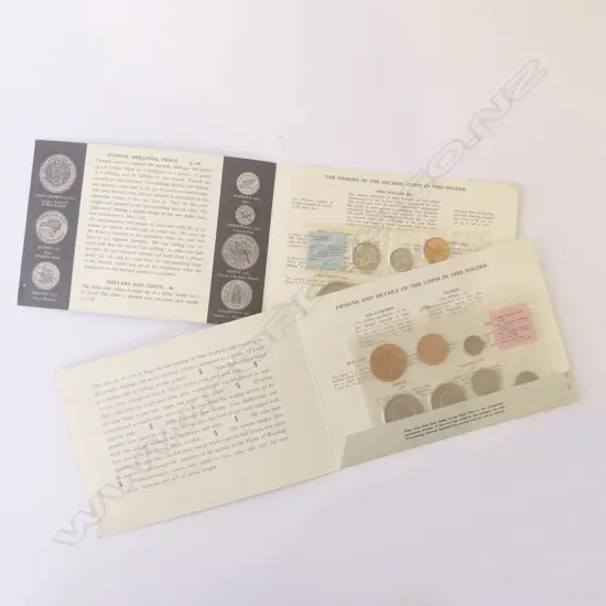 TWO 10 JULY 1967 N.Z. CURRENCY COIN PACKS