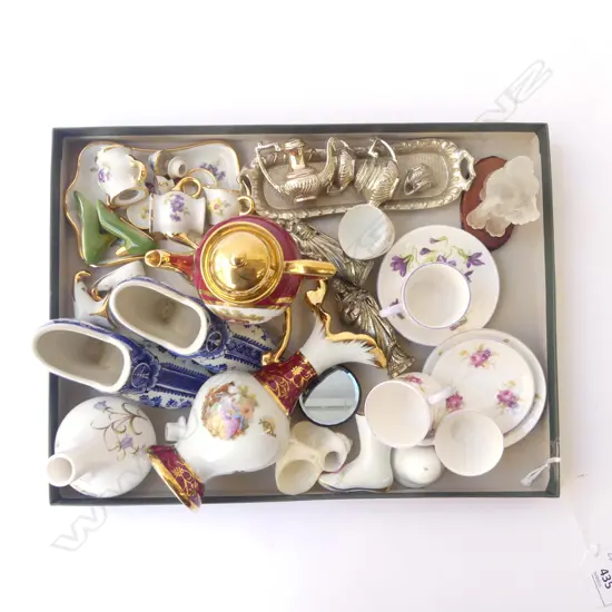 TRAY LOT MINITURE LIMOGE CHINA MINITURE SHELLEY CSS ETC