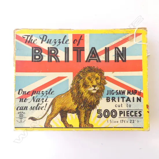 'THE PUZZLE OF BRITAIN' 500pc JIG-SAW MAP, TRADEMARKED 'MERE' 