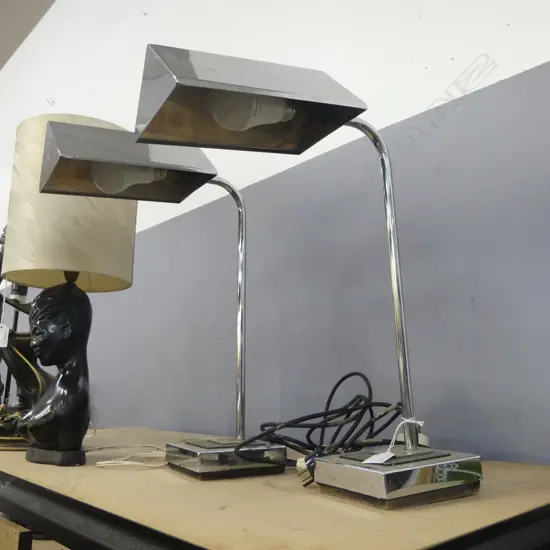 PR CHROME DESK LAMPS H.470mm
