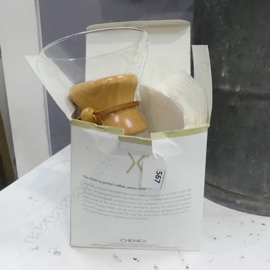 CHEMEX POUR OVER GLASS COFFEE MAKER WITH FILTERS