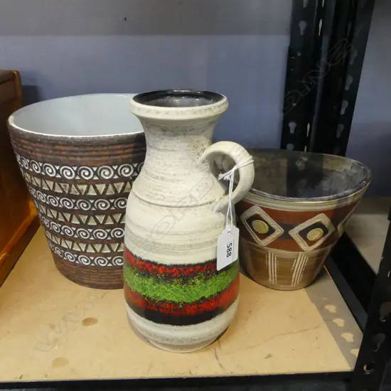 3 PCES. GERMAN POTTERY H.230mm