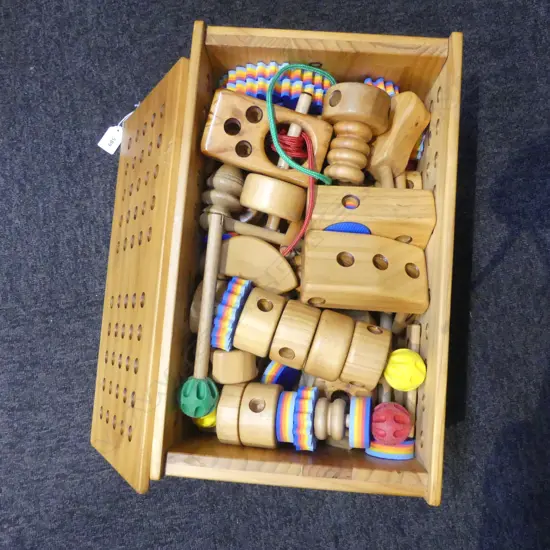 PINE CHILDS TOY BLOCKSET IN CASE H210 L410MM