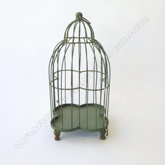 VINTAGE METAL BIRD CAGE H.430mm