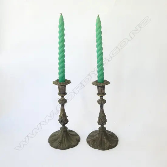 PR ANTIQUE FRENCH TABLE CANDLESTICKS H265MM
