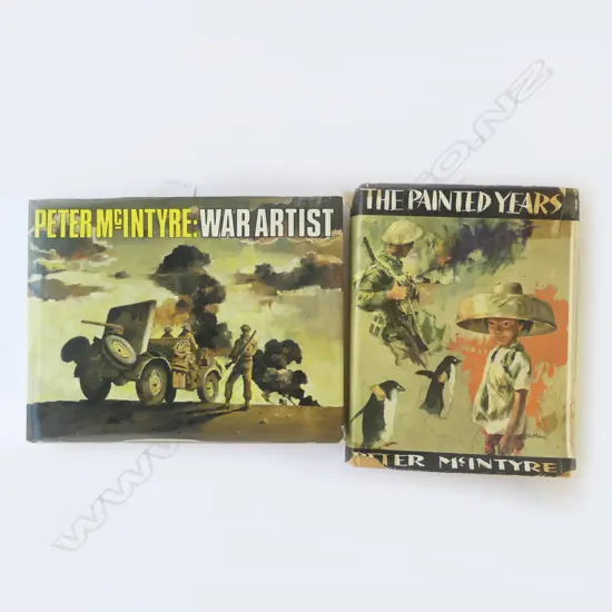 2 COFFEE TABLE BOOKS PETER MCINTRE THE PAINTED YEARS & WAR ARTIST L220MM