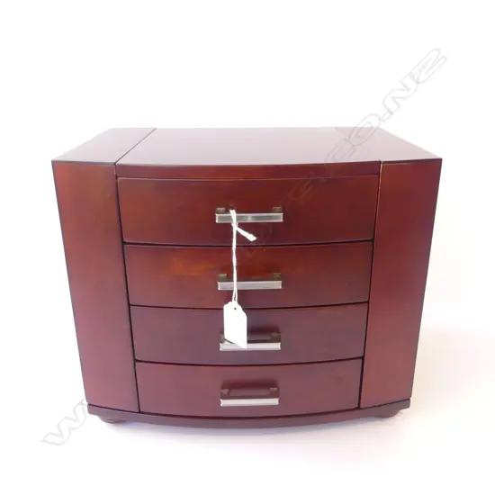 MODERN LADIES JEWELLERY BOX H250 L290MM SIDES OPEN FOR NECKLACES