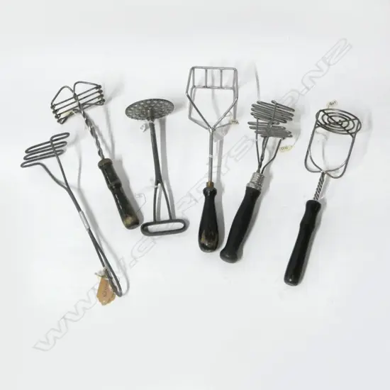 (1790/1807/1765/1822/2076) 6 ASST VINTAGE MASHERS