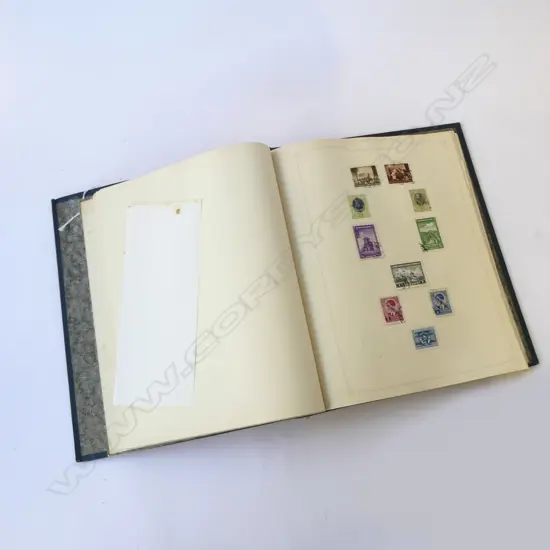 VINTAGE WORLD STAMP ALBUM INCLUDES 3 PAGES CHINESE STAMPS