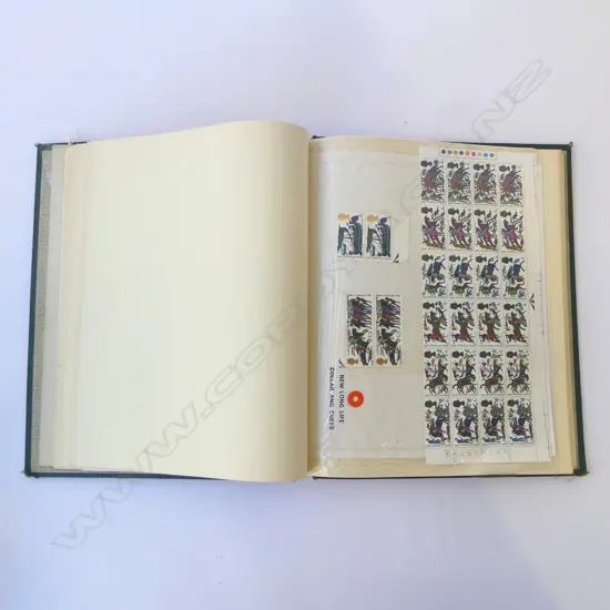 COMPRHENSIVE NZ VINTAGE STAMP ALBUM INCLUDING 3 SIDE FACE QUEENS ETC