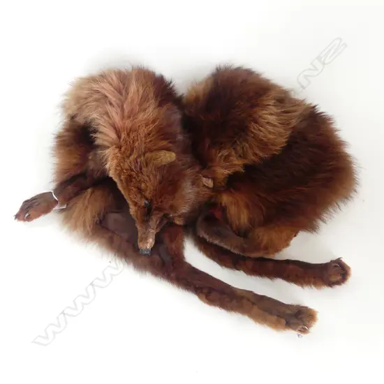 VINTAGE AUBURN FOX FUR STOLE