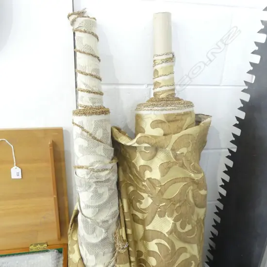 2 BOLTS GOLD FABRIC