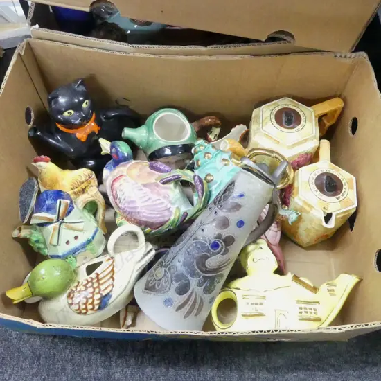 ASST. CHINA TEAPOTS Incl. LINGARD 'OLD LADY IN A SHOE'