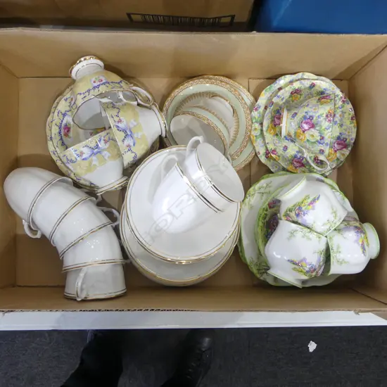 COLLECTION ENGLISH CHINA C/S/P INCLDS; ROYAL ALBERT 'GREENWOOD TREE' TRIOS