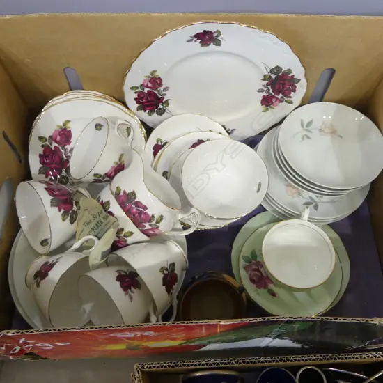ASST. CHINA; QUEEN ANNE TEA SET, NORITAKE 'YOUNG LOVE' ETC