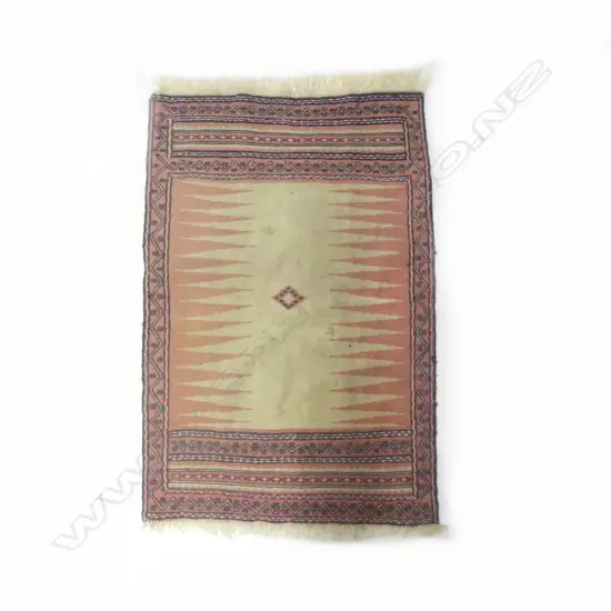 SMALL KELIM RUG FADED PINK & IVORY L1190 W810MM
