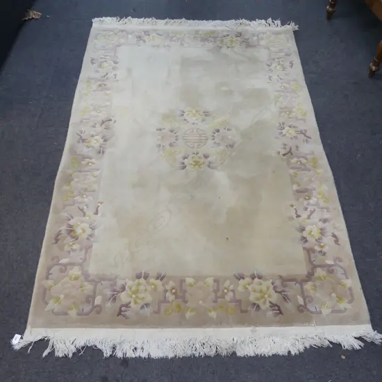 CHINESE SCULPTED PILE RUG WITH FLORAL DESIGN,1370 X 2170mm