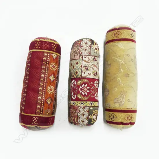 3 ISLAMIC BOLSTER CUSHIONS