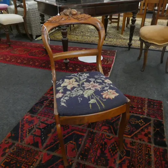 TAPESTRY BALLOON BACK CHAIR