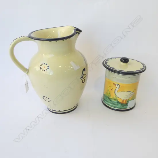 ITALIAN CORSO DE FIORI JUG H.250mm & LIDDED CONTAINER