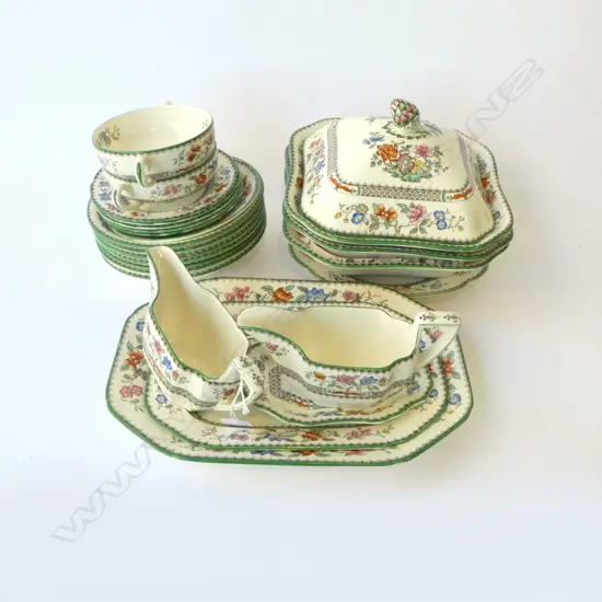 34 PCE SPODE 'CHINESE ROSE' PART DINNER SET