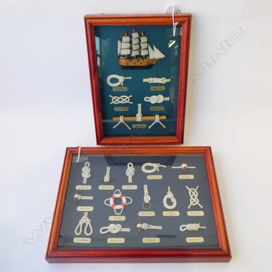 2 FRAMED MARINERS KNOT DISPLAYS 300mm x 400mm