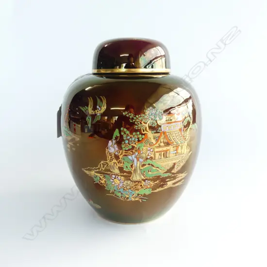 CARLTON WARE ROUGE ROYAL NEW MIKADO LIDDED GINGER JAR H.190mm