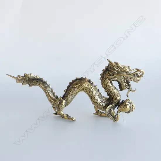 BRASS CHINESE DRAGON ORNAMENT L.290mm