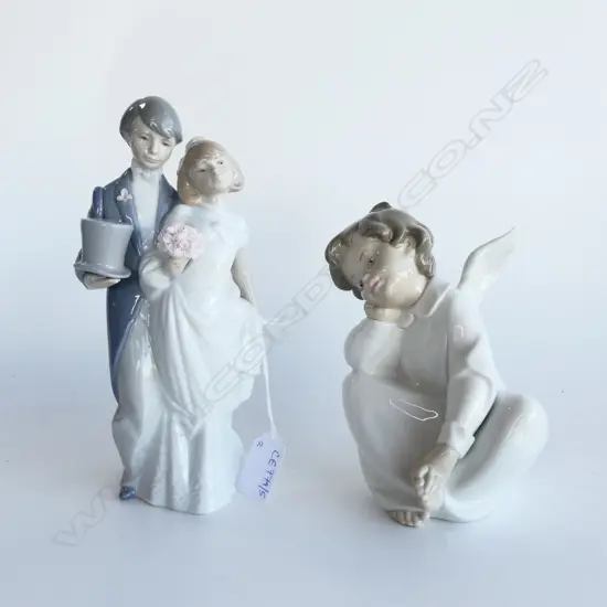 LLADRO #6164 MARRIED COUPLE H.205mm, #4961 BOY ANGEL