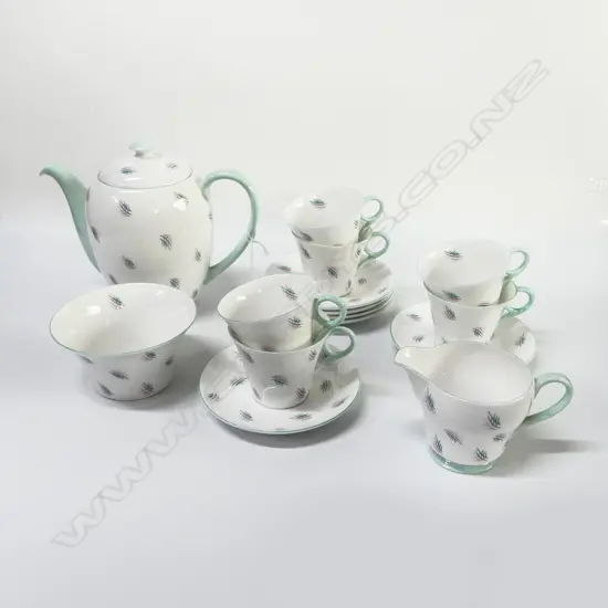 SHELLEY COFFEE SET FEATHER PAT