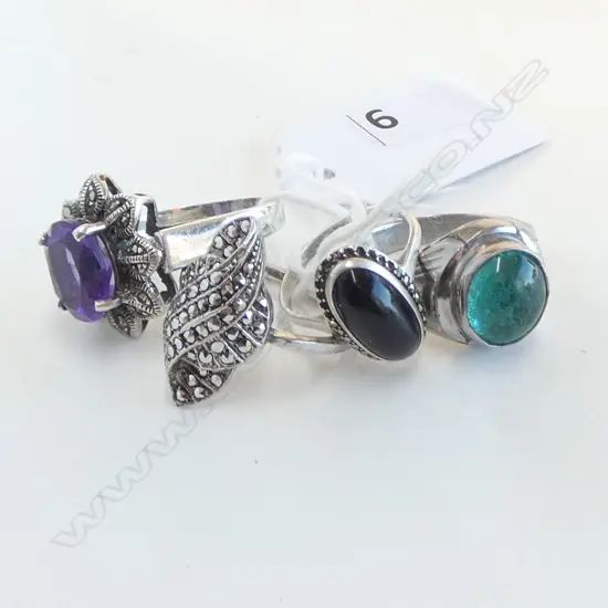 4x  925 SILVER RINGS sizes U. S. P. L.