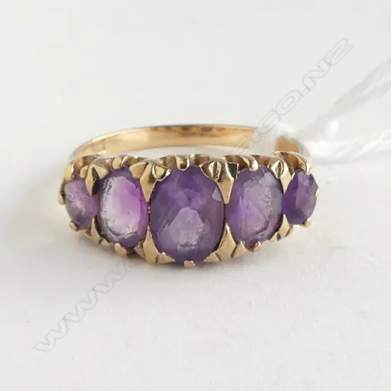 9CT GOLD AND AMETHYST RING 2.96gm SIZE N