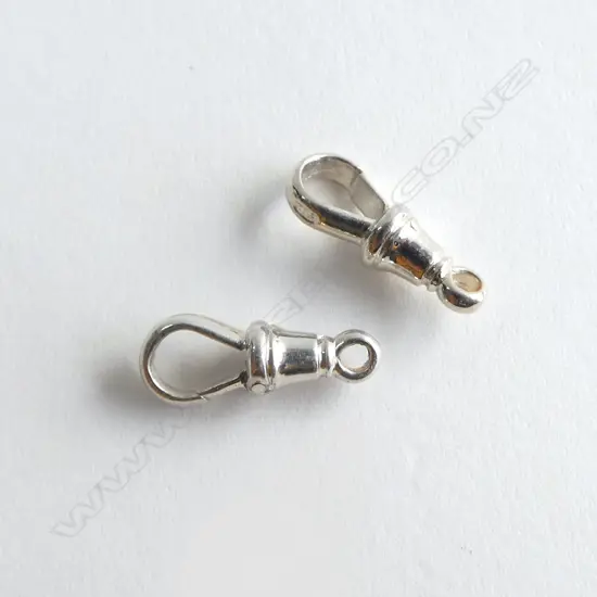 PAIR STERLING SILVER SWIVEL CLIPS
