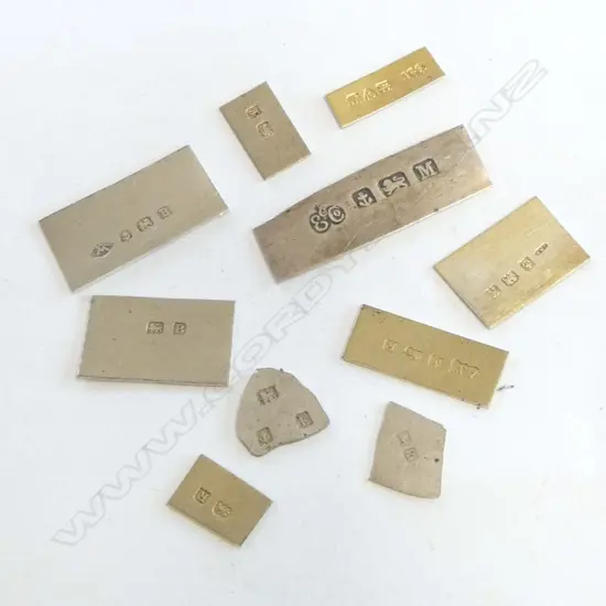 BAG OF STERLING HALLMARKED OFF CUT PLATES 12.7gm
