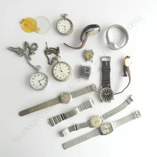 BAG OF WRISTWATCHES & POCKET WATCHES SOME AF