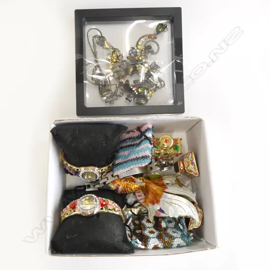 ASST. COSTUME JEWELLERY & OTHER & SILVER 950 ID BRACELET