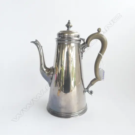 SILVER PLATED GEORGIAN STYLE COFFEE POT H.250mm