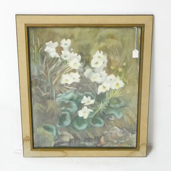 SEDDON, BEATRICE (1889-1987) - WHITE POPPIES, 1970, WATERCOLOUR, SIGNED, 550 x 460mm