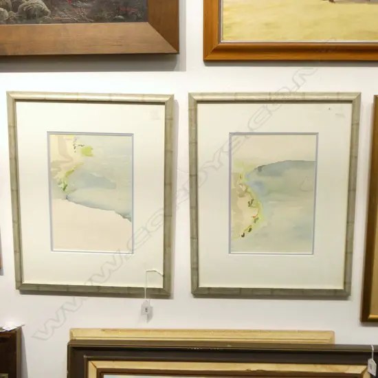 PR FRAMED W/CS COASTAL SIGNED HILLARY HOWARD H280 W190MM