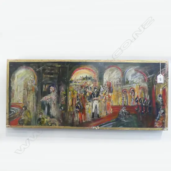 OIL ON BOARD NAPOLEON FINDS HIS LORD BY P PURCELL H300 L700