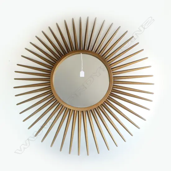 GOLD METAL STAR BURST MIRROR 860mm dia