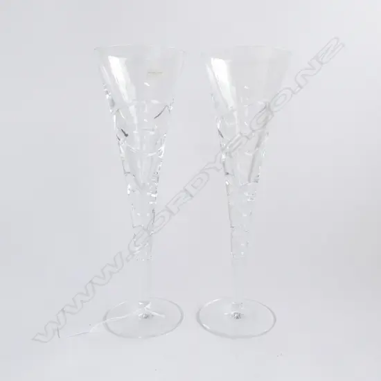 PR ROYAL DOULTON CRYSTAL CHAMPAGNE FLUTES H.260mm