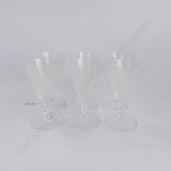 6 WATERFORD CUT CRYSTAL SWEET WINE GLASSES H110MM