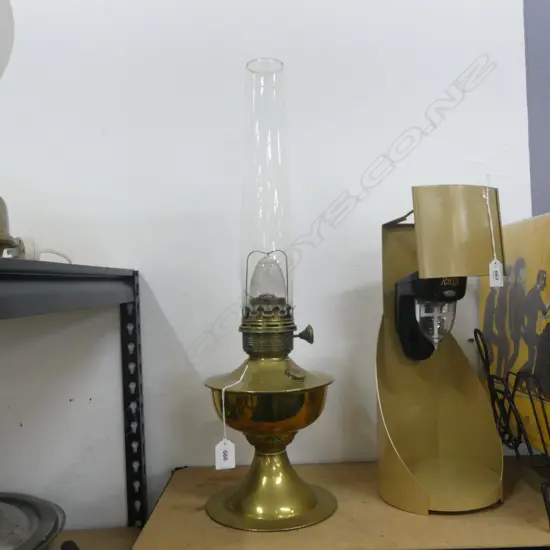 BRASS KEROSENE LAMP 